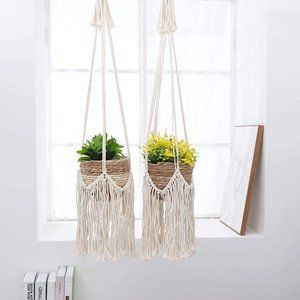 Bohemian Draped Plant Holder Hippie Outdoor Decor